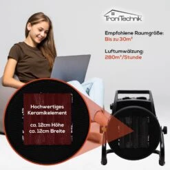 Tronitechnik KH-503 Keramikheizer Heizlüfter Heizung 3.000 Watt, Mit Tragegriff, PTC Keramik, Stufenlose Thermosteuerung 11 Tronitechnik KH-503 Keramikheizer Heizlüfter Heizung 3.000 Watt, Mit Tragegriff, PTC Keramik, Stufenlose Thermosteuerung -Black & Decker 8600355400 4034 prod 006