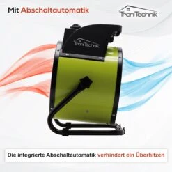 Tronitechnik TT-KH-505 Keramikheizer Heizlüfter Heizung 5.000 Watt, Tragegriff, PTC Keramik, Stufenlose Thermosteuerung -Black & Decker 8600355400 4035 prod 003