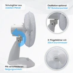 TroniTechnik Tischventilator Ventilator Lüfter TV02 40W, Inkl. Oszillation -Black & Decker 8600355400 4101 prod 003