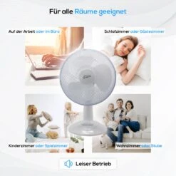 TroniTechnik Tischventilator Ventilator Lüfter TV02 40W, Inkl. Oszillation -Black & Decker 8600355400 4101 prod 005