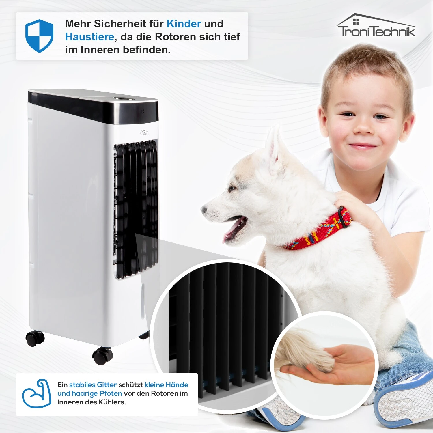 TroniTechnik Mobiles Klimagerät 3in1 Klimaanlage Luftkühler LK04 Ventilator, Inkl. Fernbedienung Und Filter 5 TroniTechnik Mobiles Klimagerät 3in1 Klimaanlage Luftkühler LK04 Ventilator, Inkl. Fernbedienung Und Filter – Bild 5