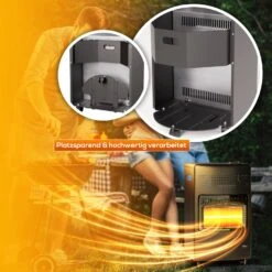 TroniTechnik Gasheizer Gasheizofen Heizstrahler 4,2 KW Gas Heizung Inkl. Gasdruckregler & Gasschlauch 3 Heizstufen 4200W -Black & Decker 8600355400 4602 prod 005