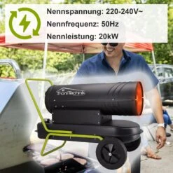 TroniTechnik TT-HK-242 Heizkanone Dieselkanone Heizlüfter 20kW Mit Handgriff, Rohrrahmen Und Rädern -Black & Decker 8600355400 4674 prod 005