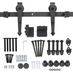 Yaheetech Schiebetürbeschlag Set Laufschienen Für Schiebetür Schiebetürsystem Zubehörteil Mit Schienensplei,183 Cm -Black & Decker 8600357600 A33 33 prod 004