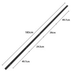 Yaheetech Schiebetürbeschlag Set Laufschienen Für Schiebetür Schiebetürsystem Zubehörteil Mit Schienensplei,183 Cm -Black & Decker 8600357600 A33 33 prod 005