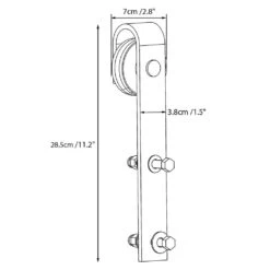 Yaheetech Schiebetürbeschlag 244cm Schiebetürsystem Laufschiene Schiebetür Komplettset Für Eine Scheunentür -Black & Decker 8600357600 A42 42 prod 004