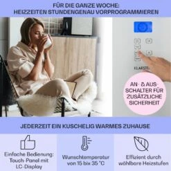 Norderney Konvektions-Heizgerät Thermostat Timer 1000W 20m² Schwarz -Black & Decker 8600359300 10757 prod 003