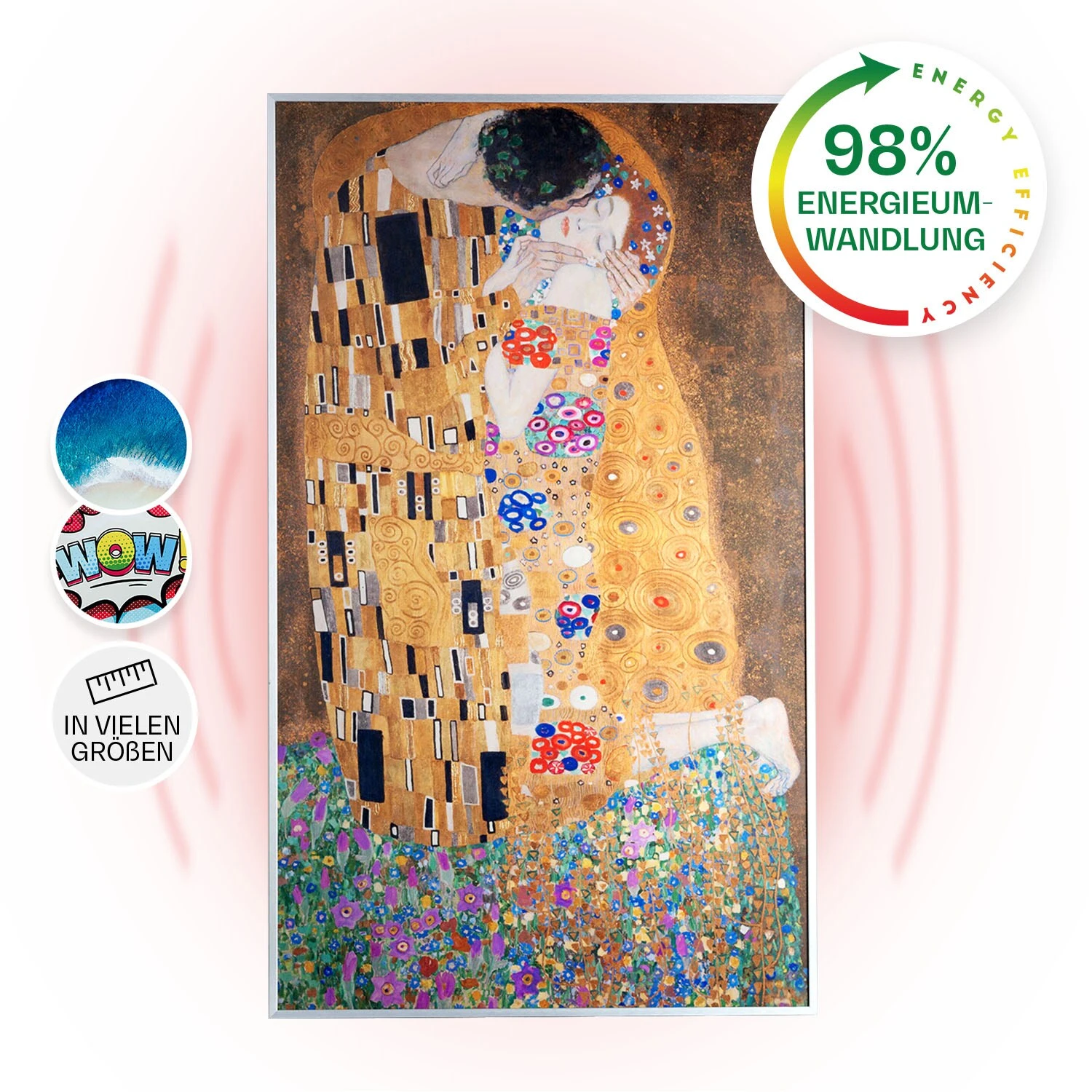 Wonderwall Air Art Strand Infrarotheizung 101x60cm 600W Wandinstallation Fernbedienung 1 Wonderwall Air Art Strand Infrarotheizung 101x60cm 600W Wandinstallation Fernbedienung