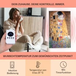 Wonderwall Air Art Strand Infrarotheizung 101x60cm 600W Wandinstallation Fernbedienung 8 Wonderwall Air Art Strand Infrarotheizung 101x60cm 600W Wandinstallation Fernbedienung -Black & Decker 8600359300 11839 prod 003