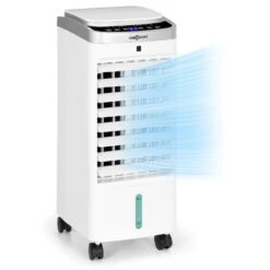 Freshboxx Pro 3-in-1 Luftkühler Ventilator Luftbefeuchter 966 M³/h | 65 Watt | 5 Liter | 3 Windstärken | 3 Modi | 120° Oszillation | Mobil