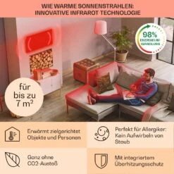 Wonderwall Air Art Smart Infrarotheizung 60x60cm 350W Wandinstallation App-Steuerung Marmor I -Black & Decker 8600359300 12791 prod 004