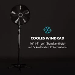 Summer Vibe Standventilator Ventilator Standlüfter | 16" Rotor | 55 W | 2040 M³/h | Oszillation / Neigbar / Höhenverstellbar Grip-Shift -Black & Decker 8600359300 4574 prod 005