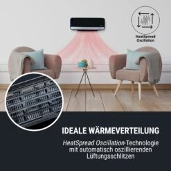 Wallkyrie Wandheizgerät 1000W/2000W 10 - 49 °C Thermostat Schwarz -Black & Decker 8600359300 4899 prod 004