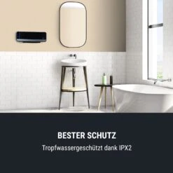 Wallkyrie Wandheizgerät 1000W/2000W 10 - 49 °C Thermostat Schwarz -Black & Decker 8600359300 4899 prod 006