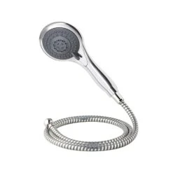 PANA® 3 Teiliges Handbrause-Set • Duschkopf Mit Schlauch Und Wand-Halterung • Duschkopf Rund (5 Strahlfunktionen) • Duschset • Duschbrause • Stangenbrause • Bad • Duschsystem • Duschschlauch Ca 175 Cm • Brauseschlauch • Brausekopf • Dusche