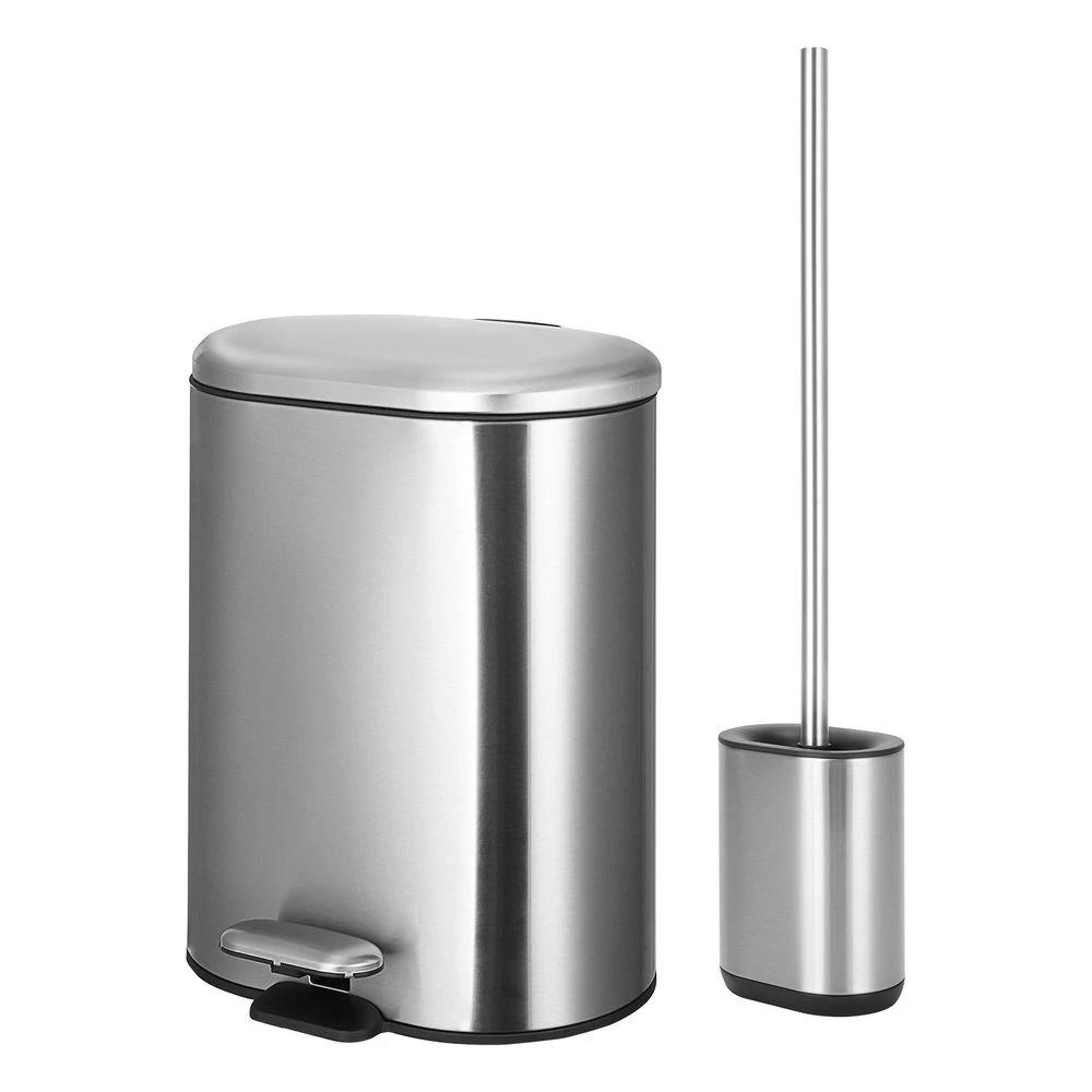 PANA® 2-tlg. WC Garnitur Set • Badezimmer Set 2-teilig • WC-Abfalleimer/Kosmetikeimer 6 L Mit Absenkautomatik Aus Edelstahl • Toilettenbürste/WC Bürste Mit Silikonkopf • Klobürste Edelstahl • Abfall Müll Eimer Mit Absenkautomatik Bad 1 PANA® 2-tlg. WC Garnitur Set • Badezimmer Set 2-teilig • WC-Abfalleimer/Kosmetikeimer 6 L Mit Absenkautomatik Aus Edelstahl • Toilettenbürste/WC Bürste Mit Silikonkopf • Klobürste Edelstahl • Abfall Müll Eimer Mit Absenkautomatik Bad