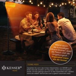 Kesser® 2000 Watt Infrarot Heizstrahler Standheizer Terrassenheizung Terrassen Strahler -Black & Decker 8600364700 18423 prod 006