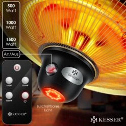Kesser® Deckenheizstrahler Heizpilz Heizstrahler Terrassenstrahler Infrarot Heizgerät -Black & Decker 8600364700 18432 prod 006