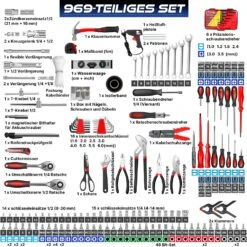 Masko® 969 Tlg Werkzeugkoffer Werkzeugkasten Werkzeugkiste Werkzeug Trolley ? Profi ? 949 Teile ? Qualitätswerkzeug 8 Masko® 969 Tlg Werkzeugkoffer Werkzeugkasten Werkzeugkiste Werkzeug Trolley ? Profi ? 949 Teile ? Qualitätswerkzeug -Black & Decker 8600364700 18775 prod 003