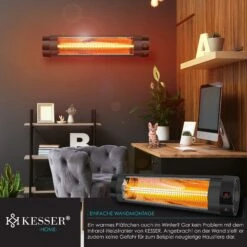 KESSER® Infrarotstrahler 2500 Watt Infrarot Heizstrahler Mit Fernbedienung Terrassenstrahler Inkl. Schutzhülle Wärmestrahler Quarzstrahler , Wandhalterung Terrassenheizer 11 KESSER® Infrarotstrahler 2500 Watt Infrarot Heizstrahler Mit Fernbedienung Terrassenstrahler Inkl. Schutzhülle Wärmestrahler Quarzstrahler , Wandhalterung Terrassenheizer -Black & Decker 8600364700 19895 prod 006