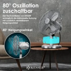 KESSER® - Tischventilator Design Retro Voll-Metallgehäuse 80° Oszillation - Leise Ventilator Mit 3 Geschwindigkeitsstufen - Zuschaltbare | Windmaschine | Neigungswinkel Ca. 40° Metall 10 KESSER® - Tischventilator Design Retro Voll-Metallgehäuse 80° Oszillation - Leise Ventilator Mit 3 Geschwindigkeitsstufen - Zuschaltbare | Windmaschine | Neigungswinkel Ca. 40° Metall -Black & Decker 8600364700 20176 prod 005