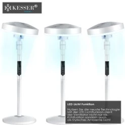 KESSER® 4in1 Standventilator Tischventilator Mit App Wifi , Fernbedienung | Mit LED-Licht Tischlampe Stehlampe Leselampe | Timer | Leise Oszillation 120 Grad | Ventilator | 4 Geschwindigkeiten -Black & Decker 8600364700 20778 prod 005