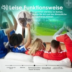 KESSER® Standventilator Metall Mit Fernbedienung APP Funktion Wifi Timer Standlüfter - Oszillationsfunktion 80 Grad 55W – 3 Geschwindigkeitsstufen Höhenverstellbarer Ventilator Standfuß -Black & Decker 8600364700 22251 prod 004