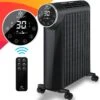 KESSER® Ölradiator 2500W Elektrische Heizung Heizkörper Elektroheizung Energiesparend Mit Display WiFi App & Fernbedienung Touchscreen - Mobil Öl Radiator 24h Timer, Thermostat & Überhitzungsschutz