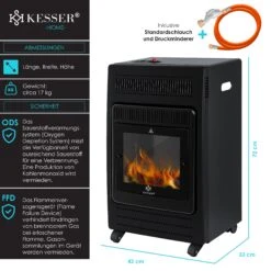 KESSER® Gasheizer Gasheizofen Heizstrahler 3,4 KW Gas Kamin Inkl. Gasdruckregler & Gasschlauch 2 Heizstufen Infrarot 3400W Gasheizstrahler Gasheizung Butan- Oder Propangasflaschen Bis 11kg Schwarz 11 KESSER® Gasheizer Gasheizofen Heizstrahler 3,4 KW Gas Kamin Inkl. Gasdruckregler & Gasschlauch 2 Heizstufen Infrarot 3400W Gasheizstrahler Gasheizung Butan- Oder Propangasflaschen Bis 11kg Schwarz -Black & Decker 8600364700 22499 prod 006