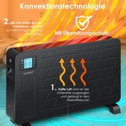 KESSER® Konvektor Premium 3 Leistungsstarke Heizstufen Inkl. Fernbedienung Integriertes Thermostat Elektroheizung LCD-Display Timer Mobiles Heizgerät Energiesparend Überhitzungsschutz 8 KESSER® Konvektor Premium 3 Leistungsstarke Heizstufen Inkl. Fernbedienung Integriertes Thermostat Elektroheizung LCD-Display Timer Mobiles Heizgerät Energiesparend Überhitzungsschutz -Black & Decker 8600364700 24005 prod 003