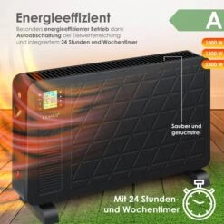 KESSER® Konvektor Premium 3 Leistungsstarke Heizstufen Inkl. Fernbedienung Integriertes Thermostat Elektroheizung LCD-Display Timer Mobiles Heizgerät Energiesparend Überhitzungsschutz 11 KESSER® Konvektor Premium 3 Leistungsstarke Heizstufen Inkl. Fernbedienung Integriertes Thermostat Elektroheizung LCD-Display Timer Mobiles Heizgerät Energiesparend Überhitzungsschutz -Black & Decker 8600364700 24005 prod 006