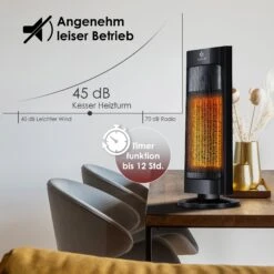 KESSER® Heizlüfter Mit Fernbedienung Energiesparend Leise 2000W Keramik Heizstrahler Standheizstrahler 15-30°C - Schnellheizer Mit 80° Oszillationsfunktion 24h Timer Heizung Turmheizstrahler -Black & Decker 8600364700 24194 prod 004