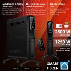 KESSER® Konvektor Elektrische Heizung ECO 2500W Heizkörper Elektroheizung Standheizung Energiesparend Display WiFi App & Fernbedienung Touchscreen - Mobil Radiator 24h Timer Thermostat -Black & Decker 8600364700 24198 prod 005
