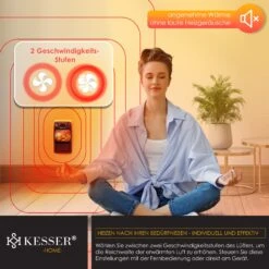 KESSER® Steckdosen Heizlüfter Energiesparend Mini Mit Kaminfeuereffekt Fernbedienung LCD Display Keramik Heizung Mit Thermostat 400W - Temperaturregelung Timer Büro Badezimmer Schlafzimmer 11 KESSER® Steckdosen Heizlüfter Energiesparend Mini Mit Kaminfeuereffekt Fernbedienung LCD Display Keramik Heizung Mit Thermostat 400W - Temperaturregelung Timer Büro Badezimmer Schlafzimmer -Black & Decker 8600364700 24300 prod 006