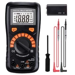 TACKLIFE DM02A, Digital Multimeter Automatisch , Mit Berührungslose Spannungserkennung, Beleuchtetem LCD-Display, Spannungs-, Strom- Und Durchgangsprüfung, Für Zuhause Und Schule
