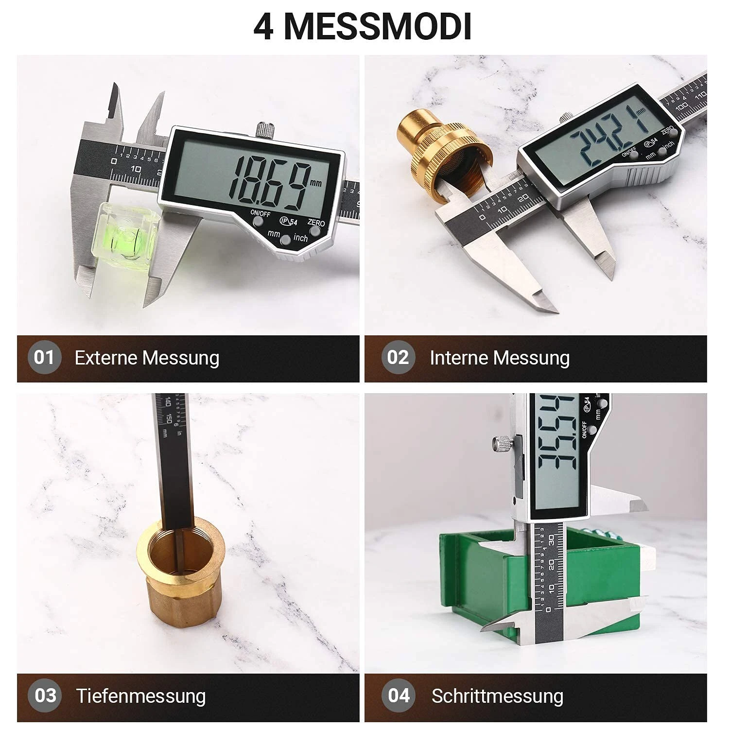 TACKLIFE DC04, Messschieber Digital Schieblehre, 150mm / 6 Zoll Mit Zoll/Millimeter, IP54 Wasserdicht Hochpräzise Schieblehre Aus Edelstahl(0,01 Mm) Für Heimgebrauch Und Professionelle Messung 3 TACKLIFE DC04, Messschieber Digital Schieblehre, 150mm / 6 Zoll Mit Zoll/Millimeter, IP54 Wasserdicht Hochpräzise Schieblehre Aus Edelstahl(0,01 Mm) Für Heimgebrauch Und Professionelle Messung – Bild 3