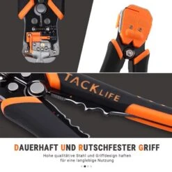 Tacklife MWS02, Abisolierzange, Selbsteinstellende 8,4-Zoll-Kabelschneider-Crimper, 3-in-1-Multizange 8 Tacklife MWS02, Abisolierzange, Selbsteinstellende 8,4-Zoll-Kabelschneider-Crimper, 3-in-1-Multizange -Black & Decker 8600367000 2348 prod 003