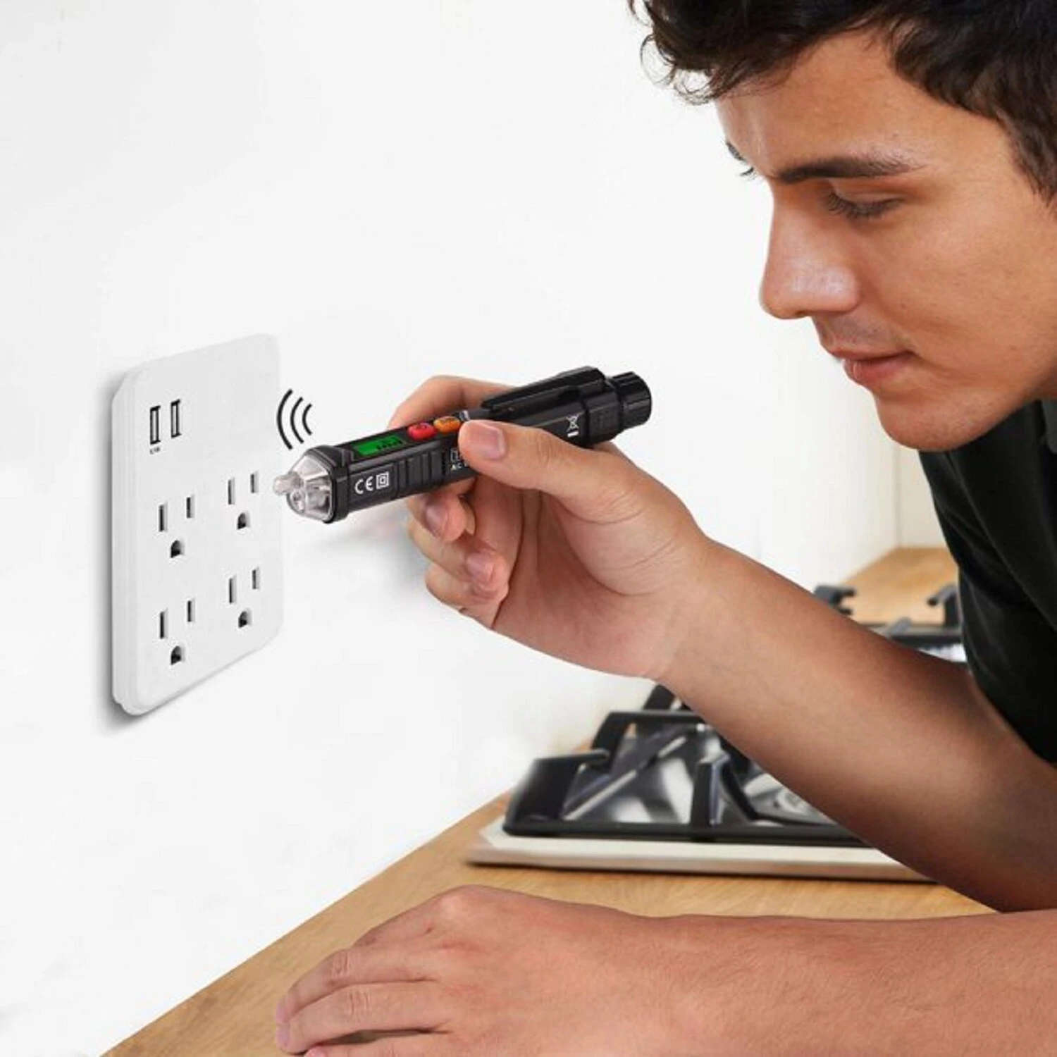 TACKLIFE VT02 Laser & Nivelliergeräte Berührungsloser Wechselspannungsprüfer/Spannungsprüfstift 6 TACKLIFE VT02 Laser & Nivelliergeräte Berührungsloser Wechselspannungsprüfer/Spannungsprüfstift – Bild 6