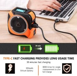 TACKLIFE TM-L02, 3-in-1 Massband Laser Entfernungsmesser Rollmaßband, Messrad Lasermessung 40m Bandmaß 5m, Laser Messgerät Mit Typ-C-Schnittstelle Und LCD-Anzeige 9 TACKLIFE TM-L02, 3-in-1 Massband Laser Entfernungsmesser Rollmaßband, Messrad Lasermessung 40m Bandmaß 5m, Laser Messgerät Mit Typ-C-Schnittstelle Und LCD-Anzeige -Black & Decker 8600367000 2376 prod 004