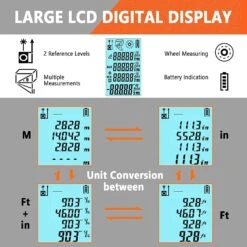 TACKLIFE TM-L02, 3-in-1 Massband Laser Entfernungsmesser Rollmaßband, Messrad Lasermessung 40m Bandmaß 5m, Laser Messgerät Mit Typ-C-Schnittstelle Und LCD-Anzeige 10 TACKLIFE TM-L02, 3-in-1 Massband Laser Entfernungsmesser Rollmaßband, Messrad Lasermessung 40m Bandmaß 5m, Laser Messgerät Mit Typ-C-Schnittstelle Und LCD-Anzeige -Black & Decker 8600367000 2376 prod 005
