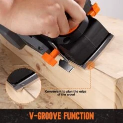 TACKLIFE Power Handhobel, 7,5 Ampere 900 W 14500 U/min Idealer Holzhobel Für Heimwerker – EPN02A 9 TACKLIFE Power Handhobel, 7,5 Ampere 900 W 14500 U/min Idealer Holzhobel Für Heimwerker – EPN02A -Black & Decker 8600367000 2444 prod 004