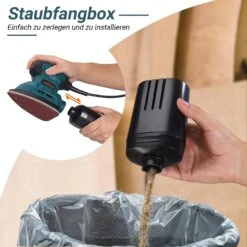 Tacklife PMS01AS 1.1A 130W 12.000 OPM Klassischer Maus-Detailschleifer Mit 12 Schleifpapieren Und Effizientem Staubsammelsystem Für Enge Räume Beim Schleifen In Der Heimdekoration -Black & Decker 8600367000 2482 prod 006