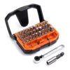 Tacklife HBWS1A 32 Teilig. 1/4" Mini-Ratschenschraubendreher-Bit-Satz, Inkl. Verlängerungsbithalter Und Steckdosenadapter, 72-Zahn-Getriebe Mit Hohem Drehmoment, 30 Multi-Bits Für Ratschenschlüssel, Schraubendreher Oder Bohrmaschine