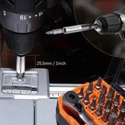 Tacklife HBWS1A 32 Teilig. 1/4" Mini-Ratschenschraubendreher-Bit-Satz, Inkl. Verlängerungsbithalter Und Steckdosenadapter, 72-Zahn-Getriebe Mit Hohem Drehmoment, 30 Multi-Bits Für Ratschenschlüssel, Schraubendreher Oder Bohrmaschine -Black & Decker 8600367000 2622 prod 005
