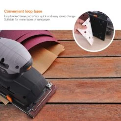 TACKLIFE 2,5 Ampere 6000-12.000 OPM 9×4,5 Zoll Schleifblatt Mit Super Großer Schleiffläche Und Variabler Geschwindigkeit - PSS02A -Black & Decker 8600367000 PSS02A prod 003