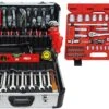 FAMEX 420-18 Profi Werkzeugkoffer Mit Werkzeug Set Und Steckschlüsselsatz