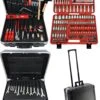 FAMEX 606-08 ABS Werkzeugtrolley Mit Hochwertigem Werkzeug Set - High-End Qualität - Mit Steckschlüsselsatz